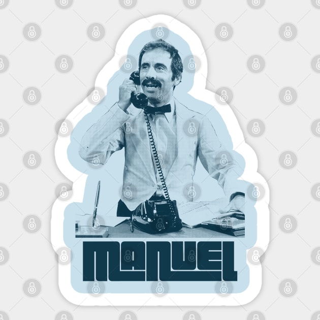 Manuel / Fawlty Towers Retro Fanart Design Sticker by DankFutura